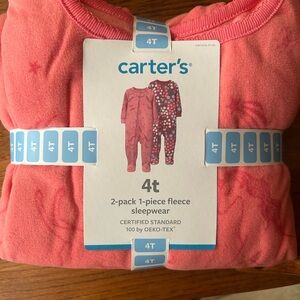 Carter's Coral and Navy Fleece Sleepwear Set